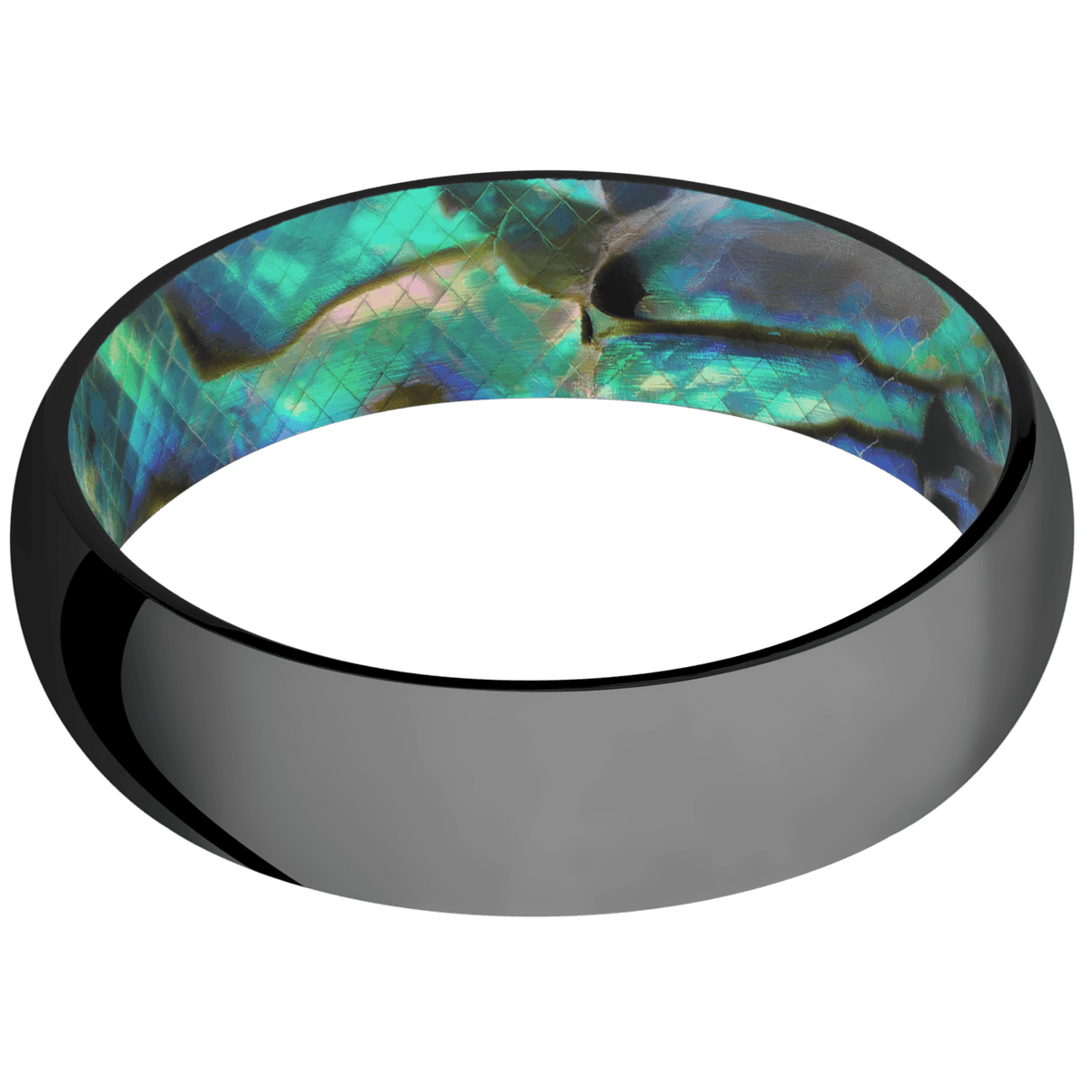Zirconium + Polish Finish + Abalone