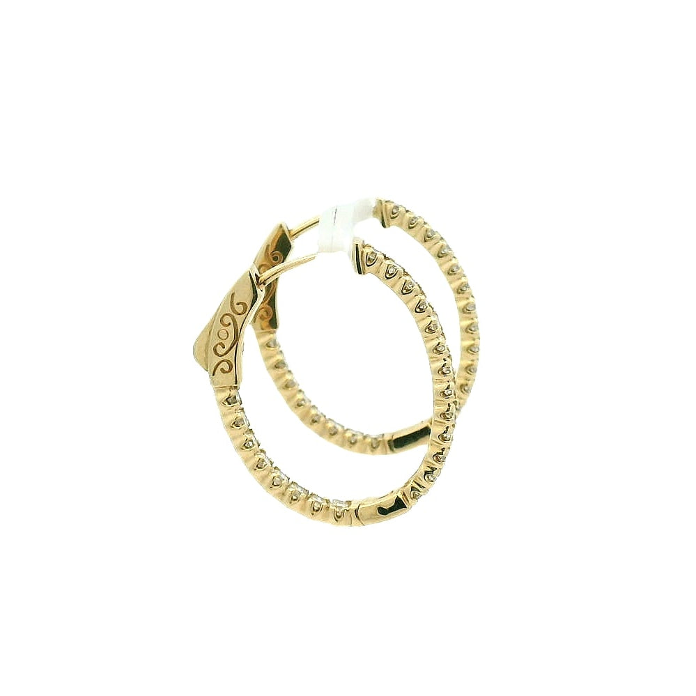 14KYG Large Diamond Hoop Earrings