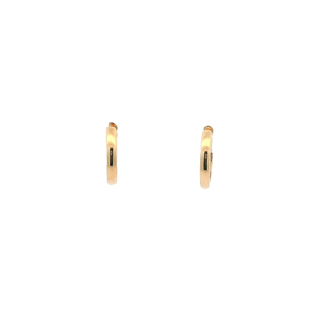 14K Rose Gold Diamond Huggie Earrings