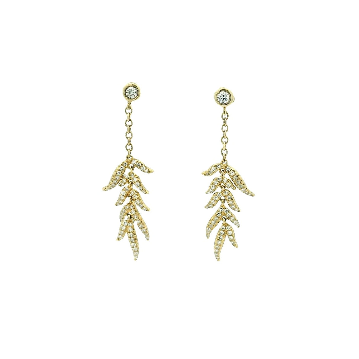14KYG Diamond Drop Earrings
