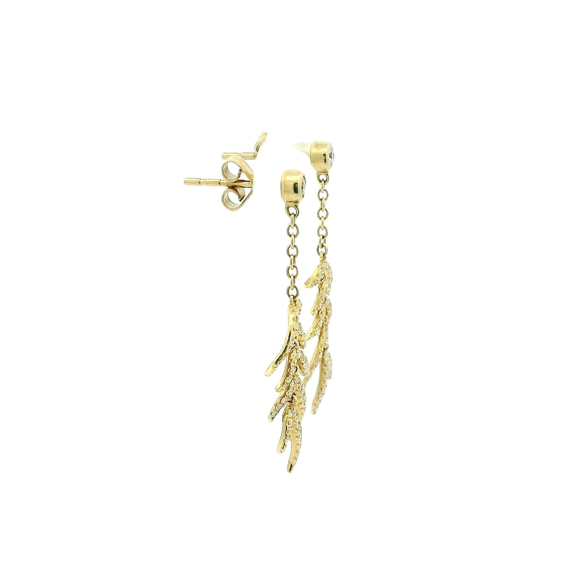 14KYG Diamond Drop Earrings