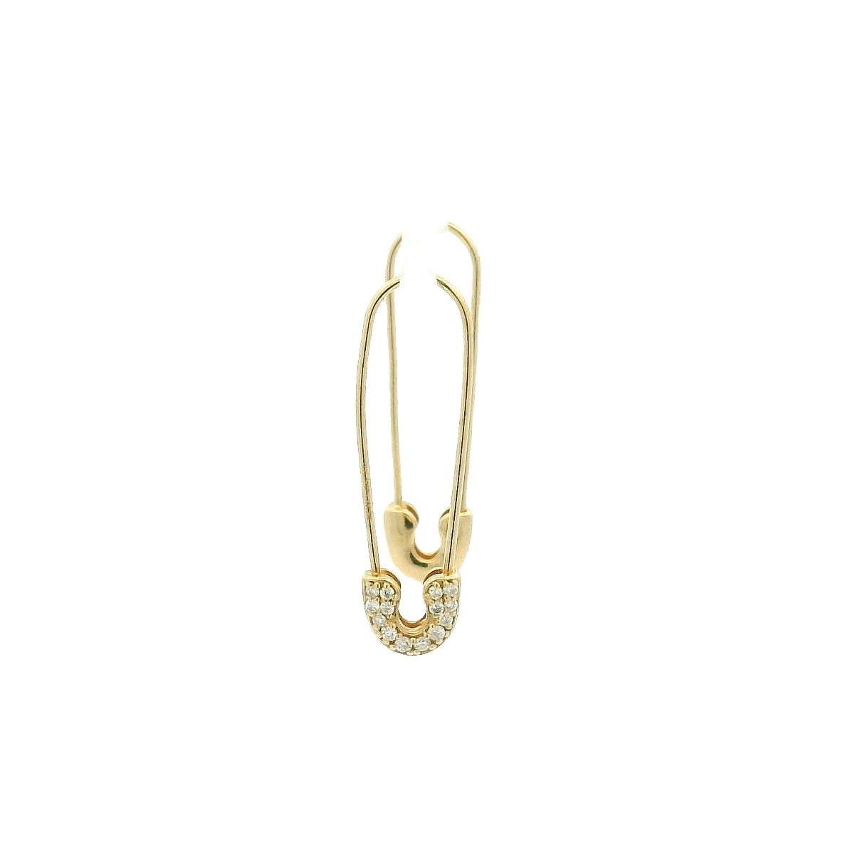 14KYG Safety Pin Earrings