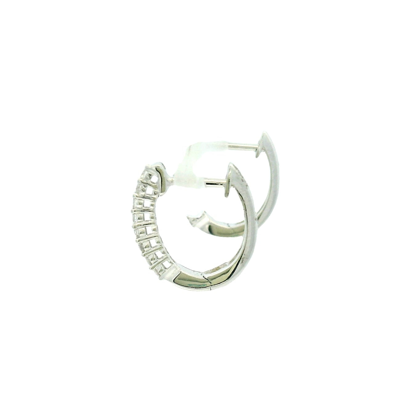 14KWG Diamond Huggie Earrings