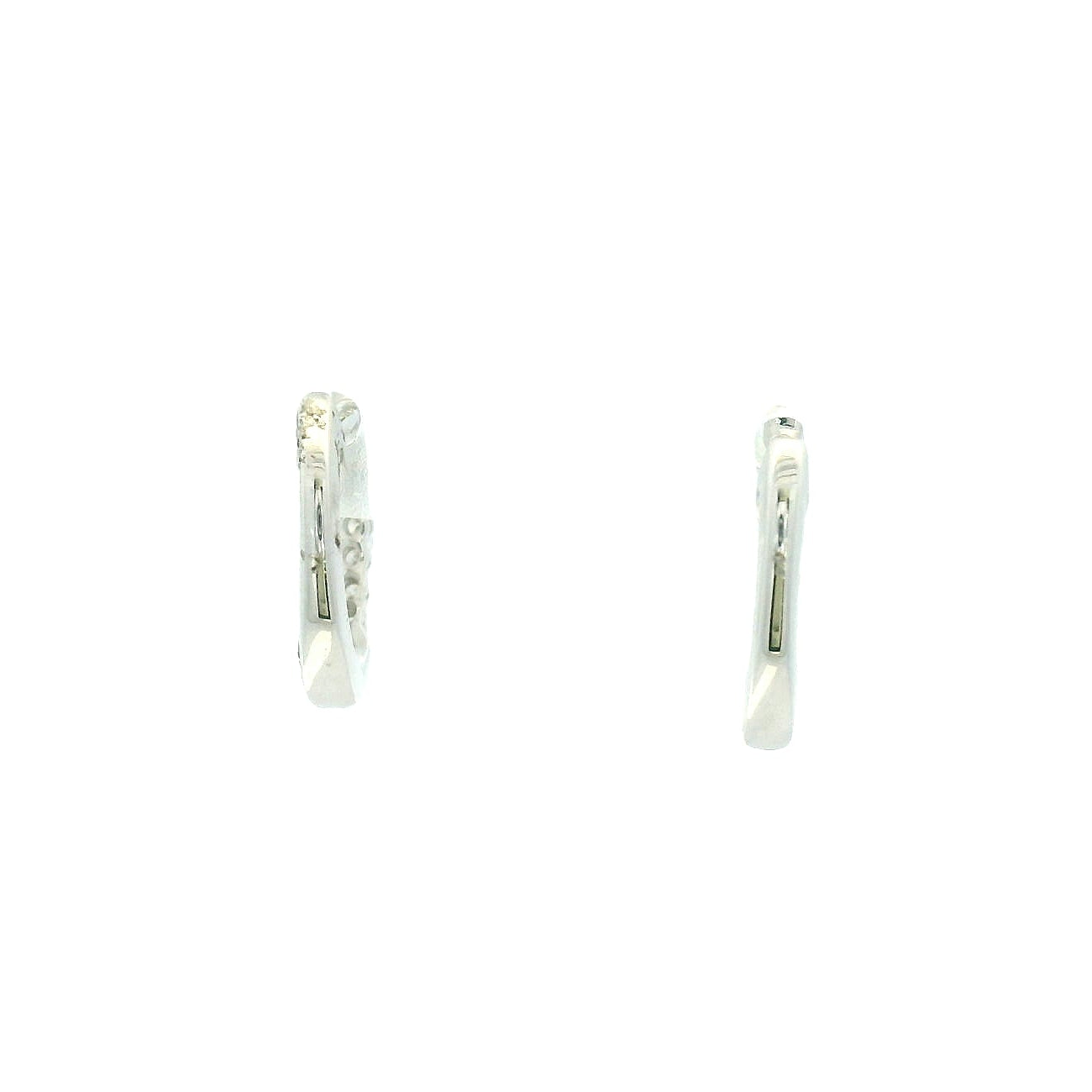 14KWG Diamond Huggie Earrings
