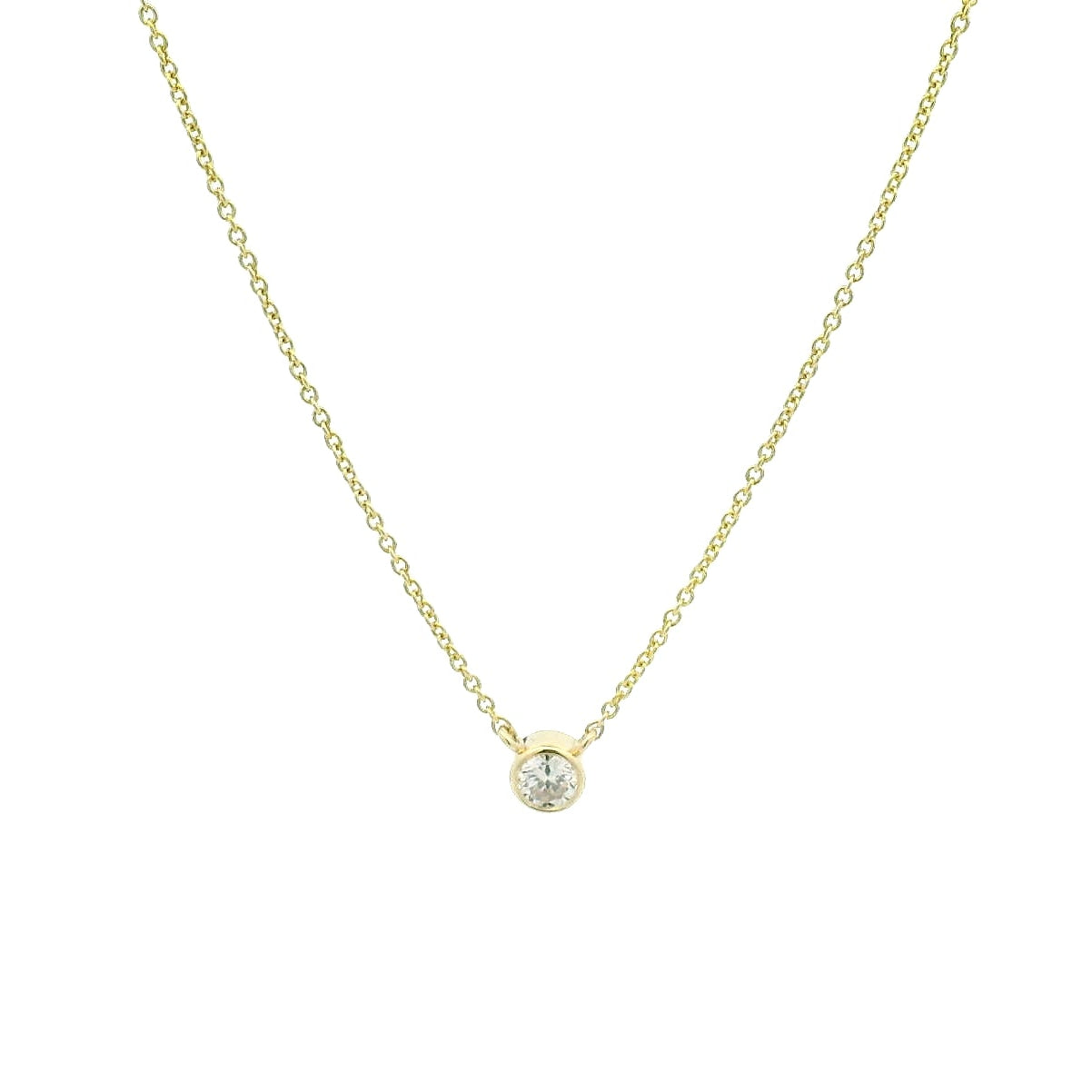 14KYG Solitaire Pendant Necklace