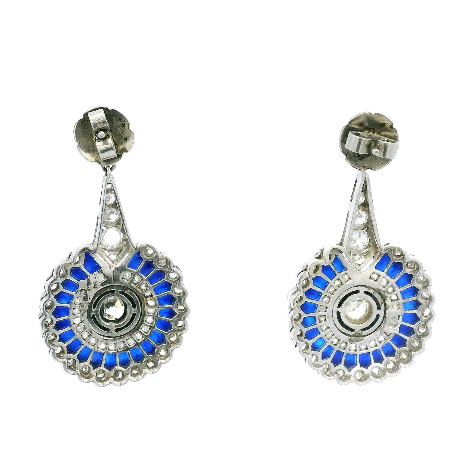 Vintage Blue and Silver Earrings
