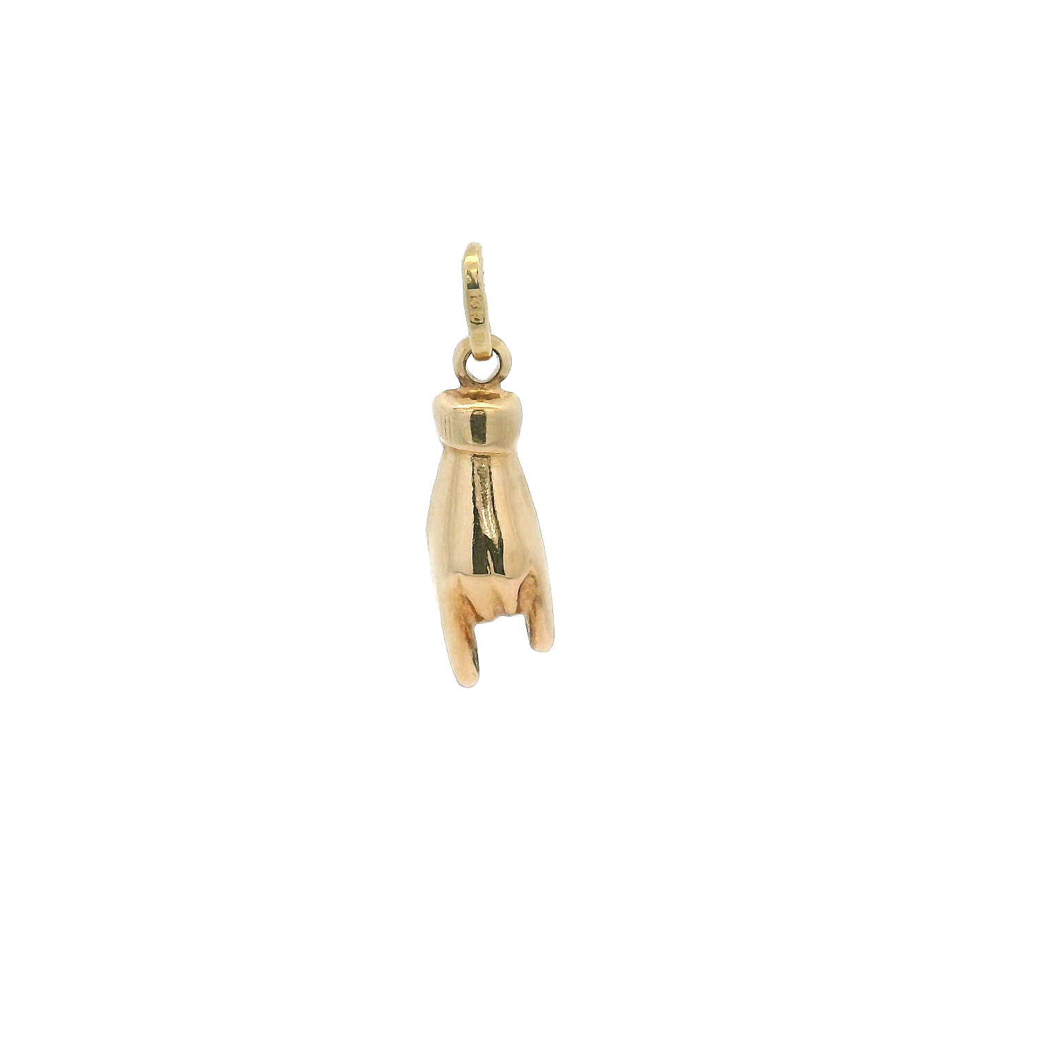 14K Yellow Gold Vintage 1 Hand Charm