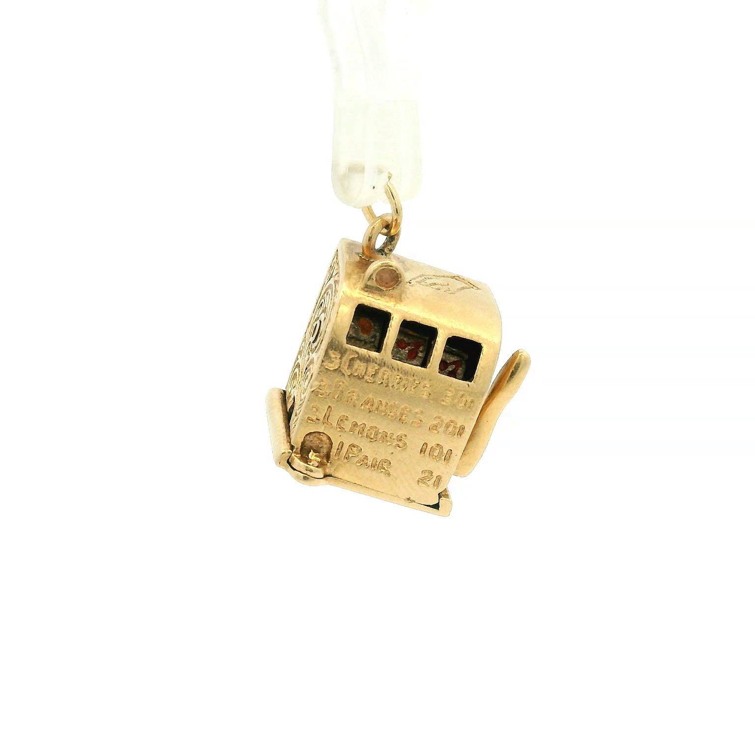 14K Vintage Slot Machine Charm