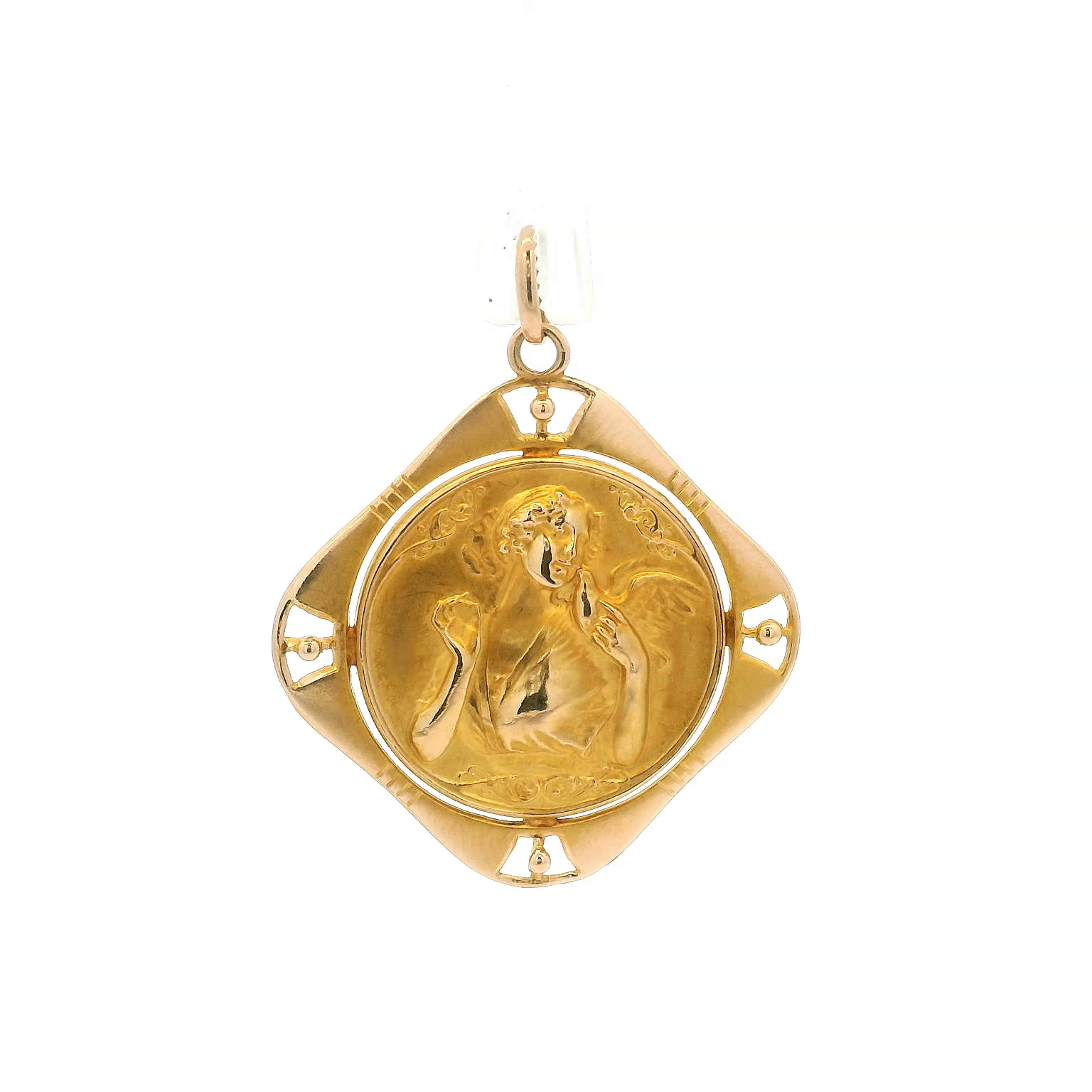 18kyg Vintage Art Nouvea Pendant