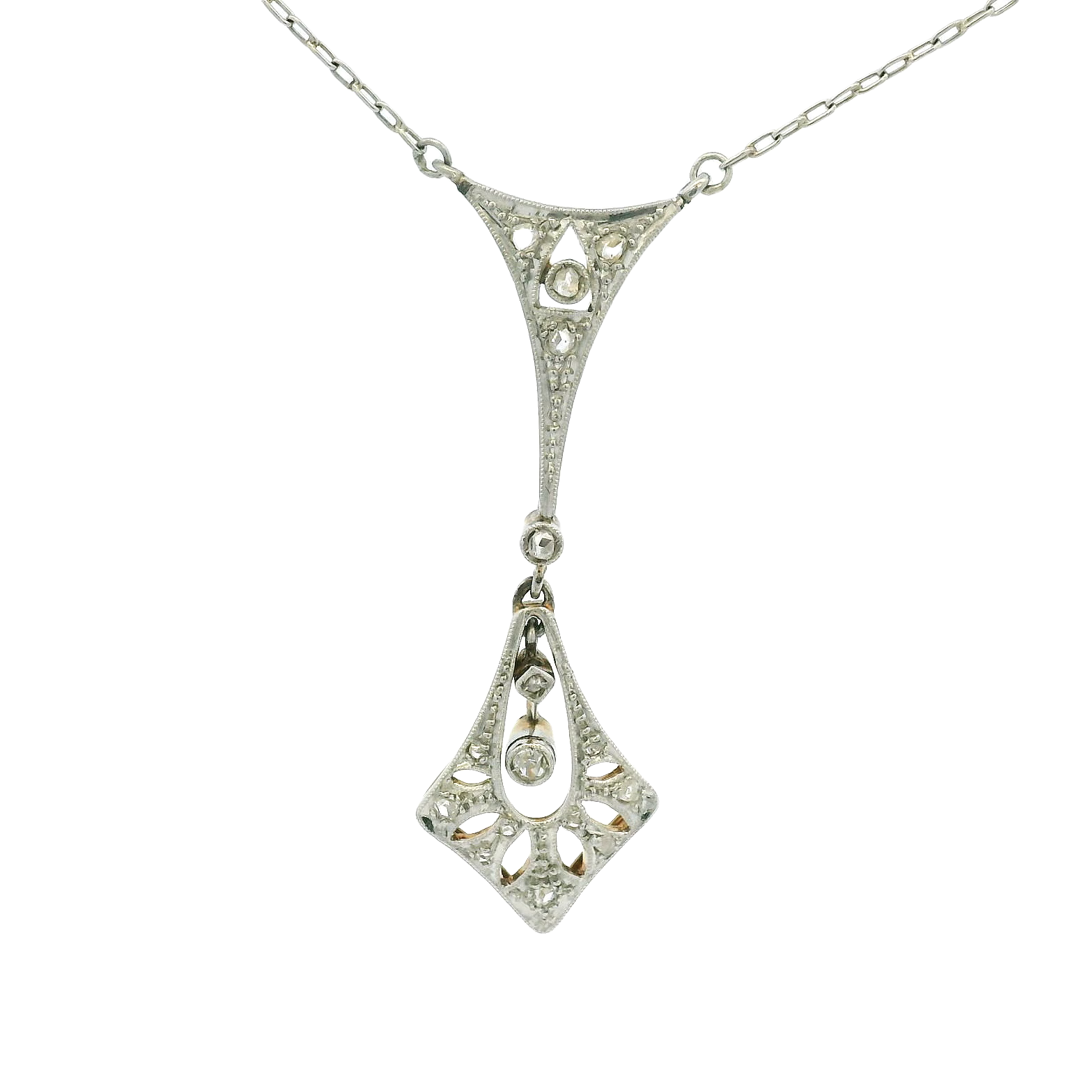 Vintage Lariat Diamond Necklace