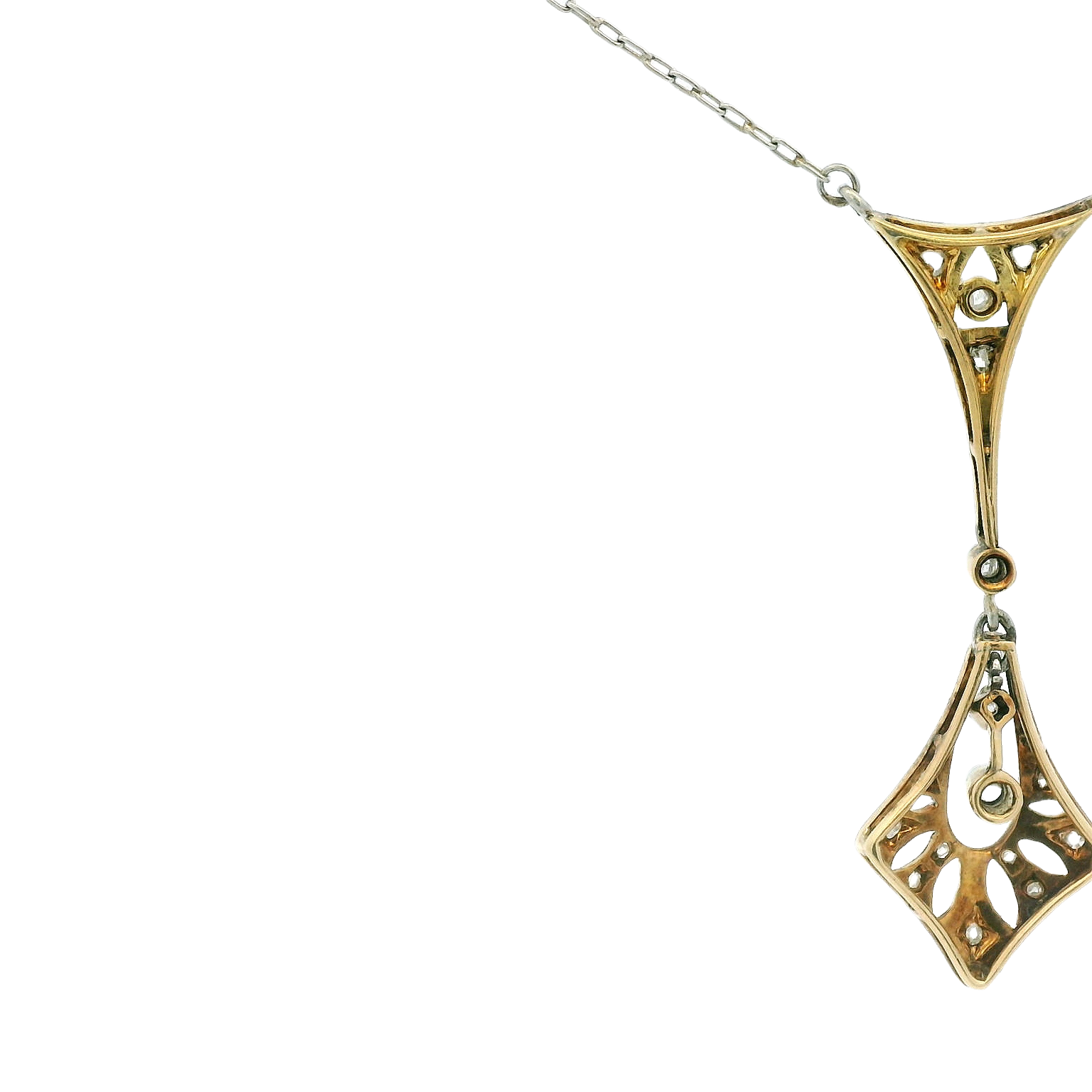 Vintage Lariat Diamond Necklace