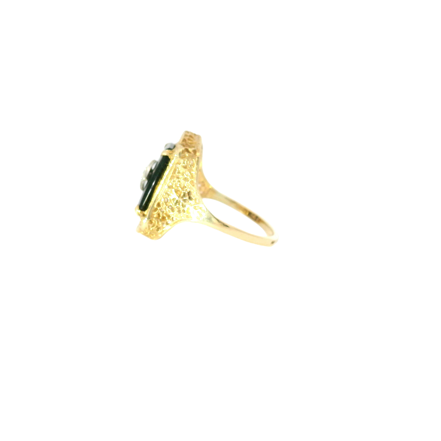 Vintage 14k Filigree Diamond Ring