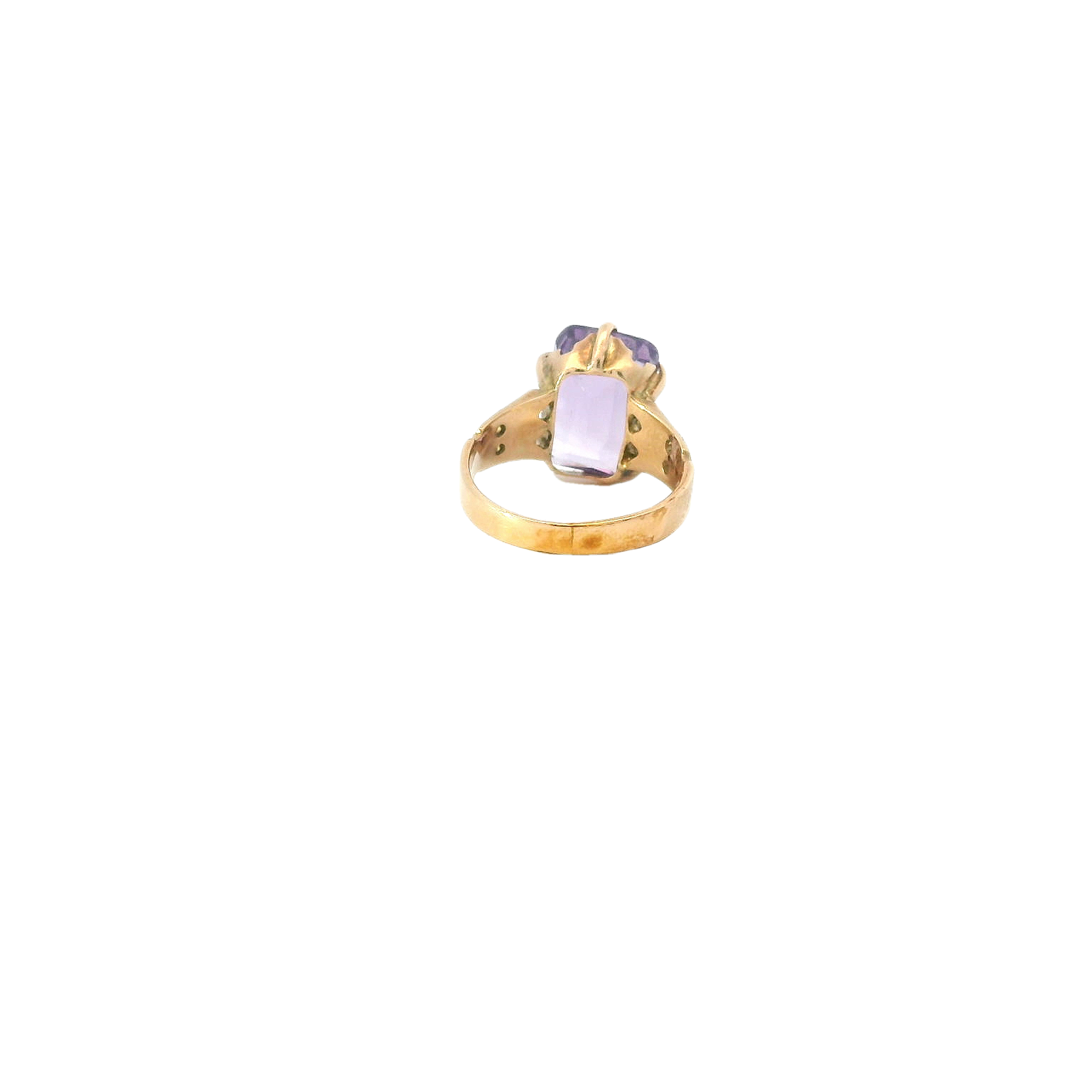Vintage 14K Rose Gold Amethyst Ring
