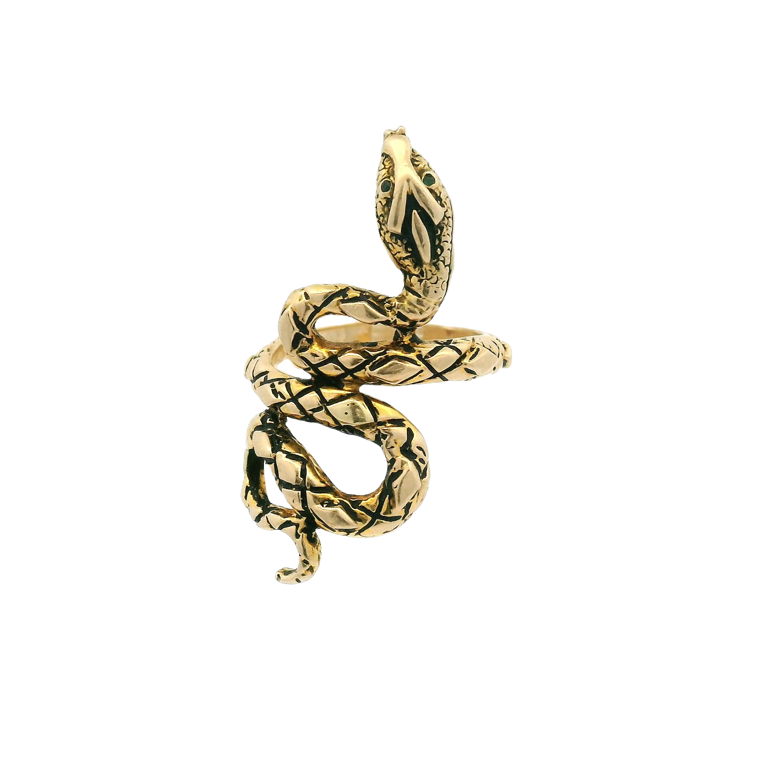 Vintage 14KYG Snake Ring