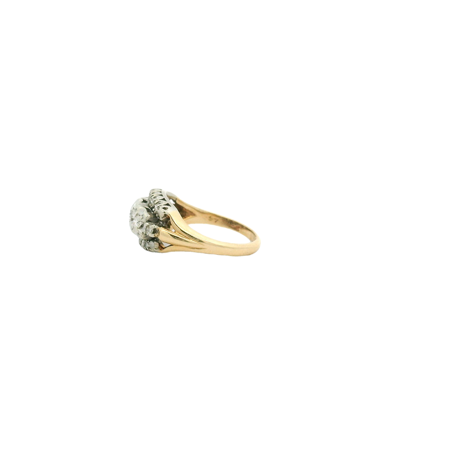 Vintage 14K Two Tone Engagement Ring
