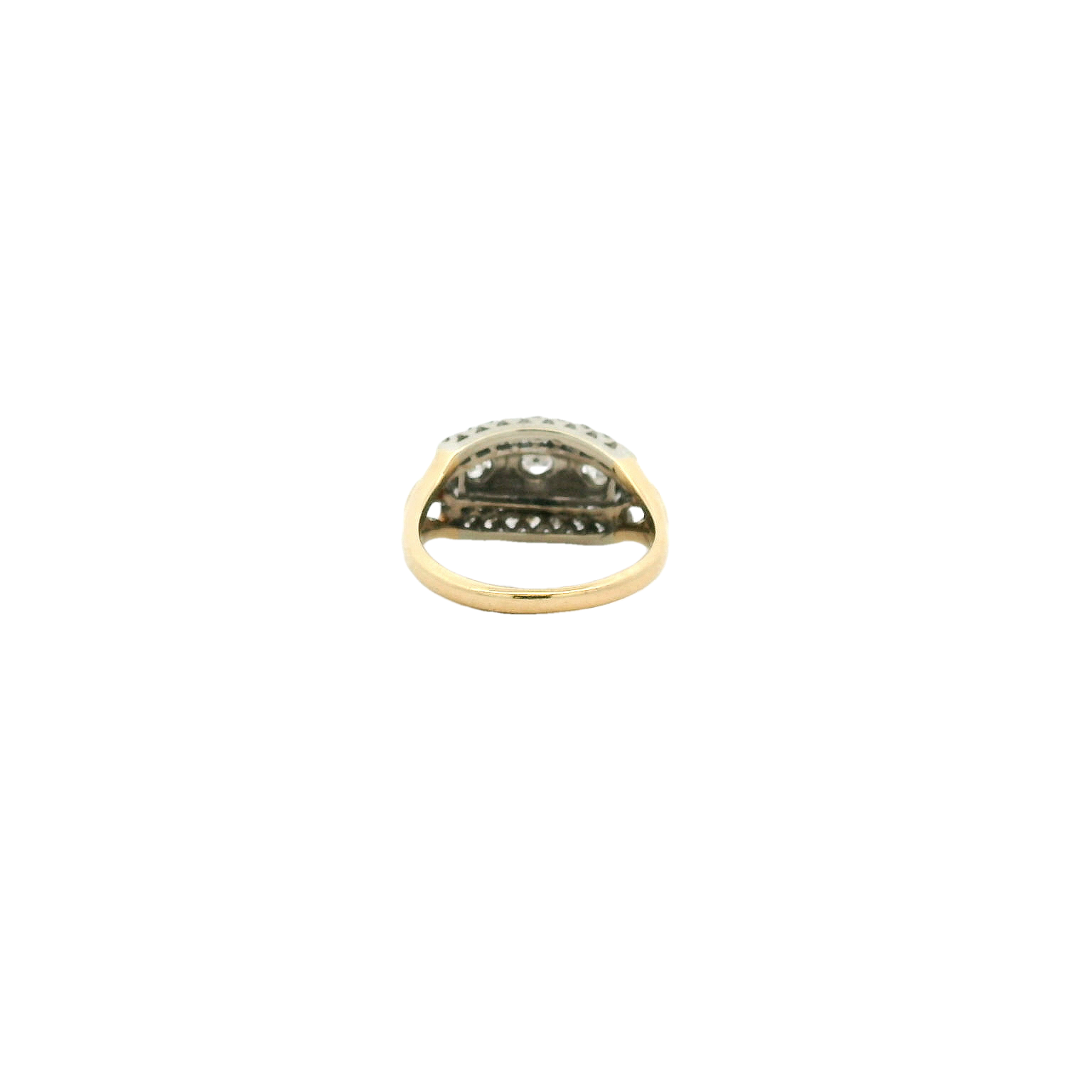 Vintage 14K Two Tone Engagement Ring