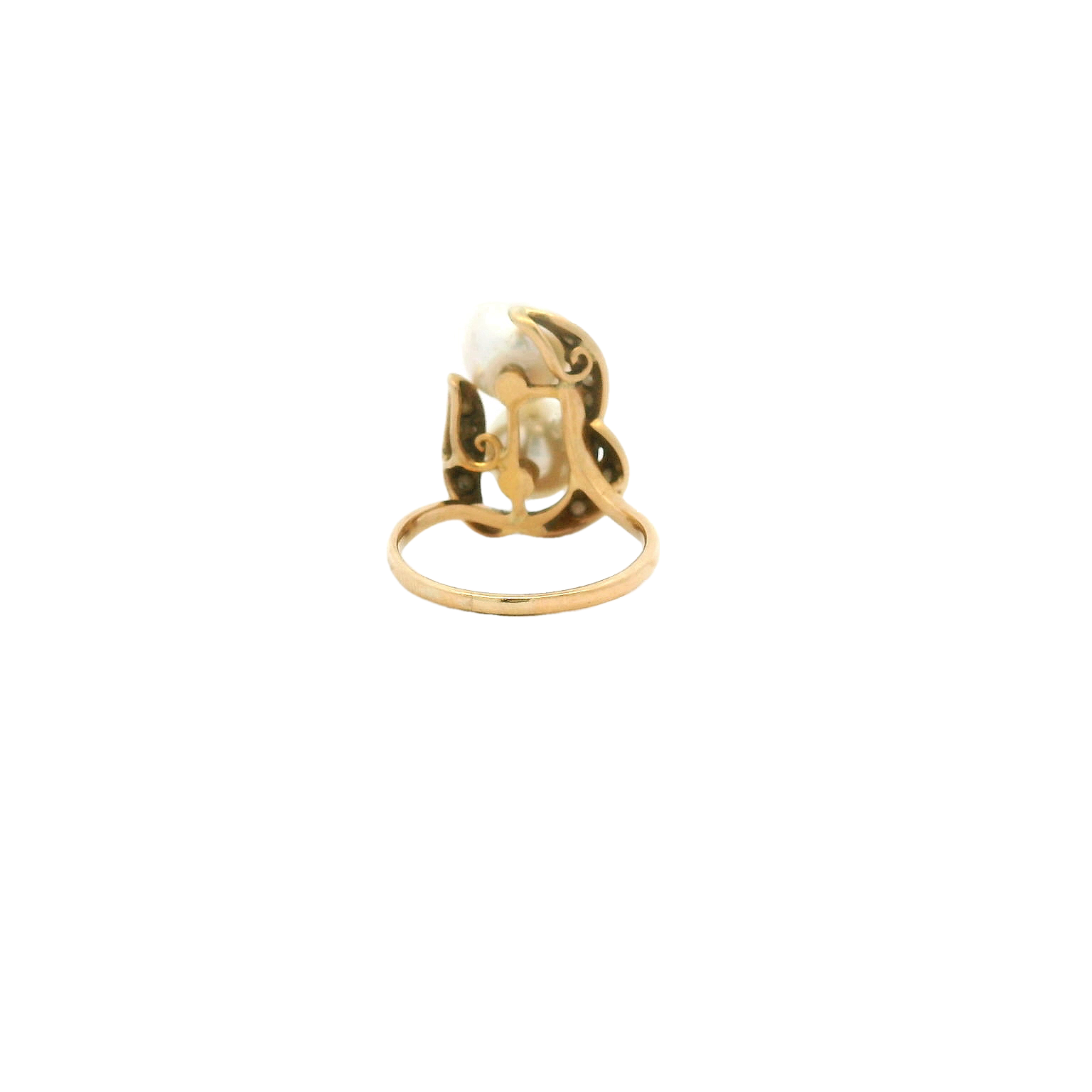 Vintage 18KYG Pearl Ring