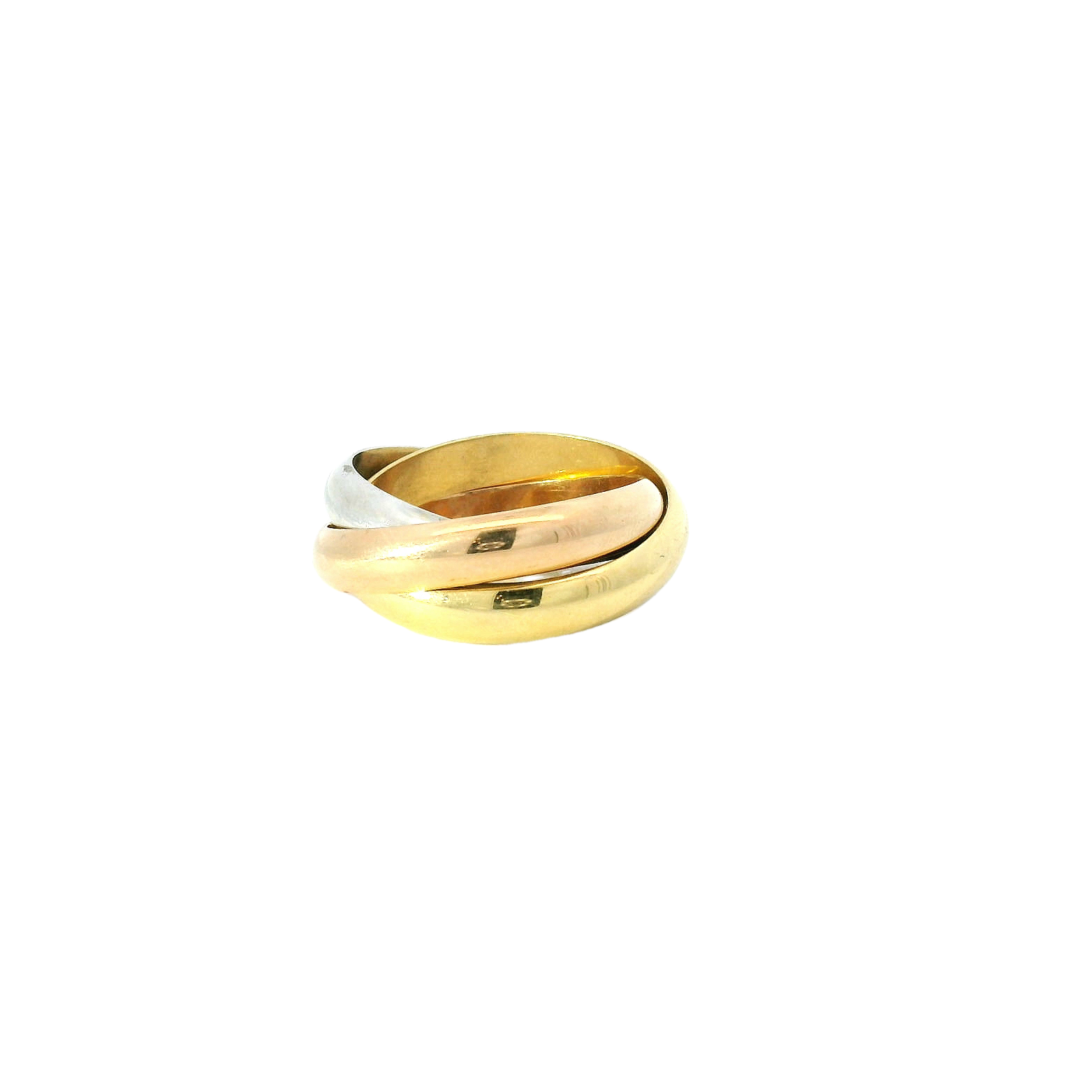 Vintage 18K Tri Color Cartier Rolling Ring
