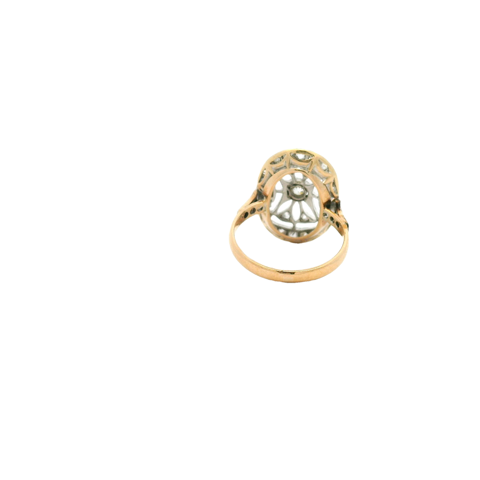Vintage 18KYG & Platinum Diamond Ring