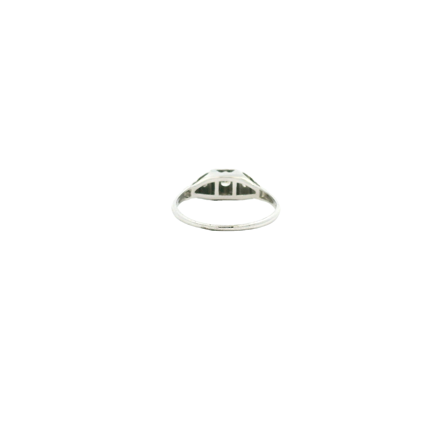 Vintage 18KWG Engagement Ring