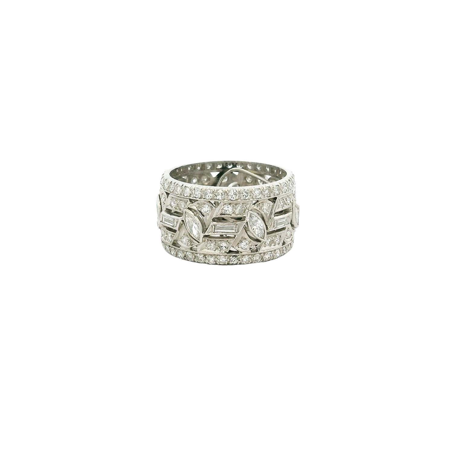 Vintage Platinum Diamond Fashion Ring