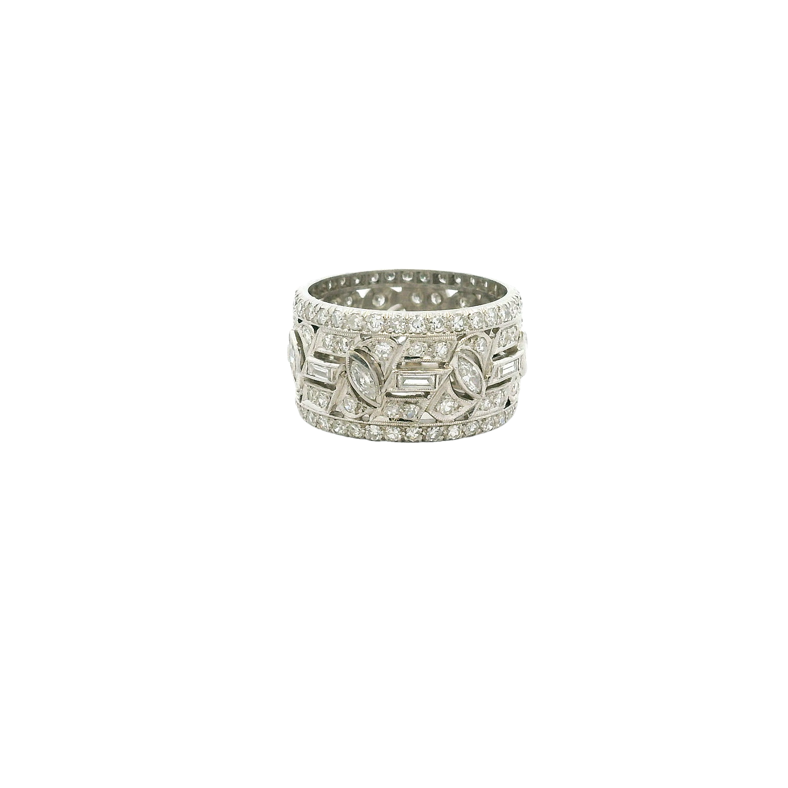 Vintage Platinum Diamond Fashion Ring