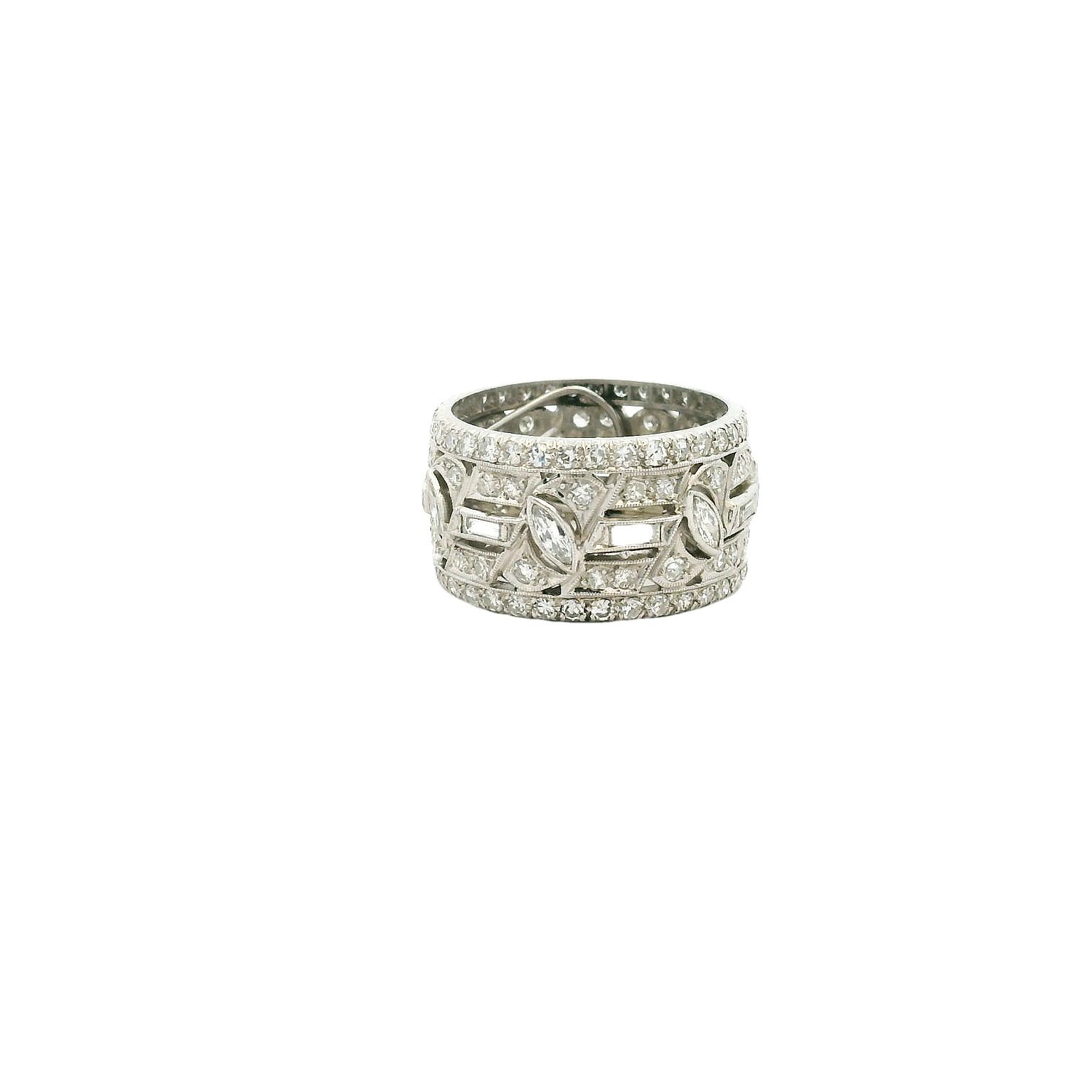 Vintage Platinum Diamond Fashion Ring