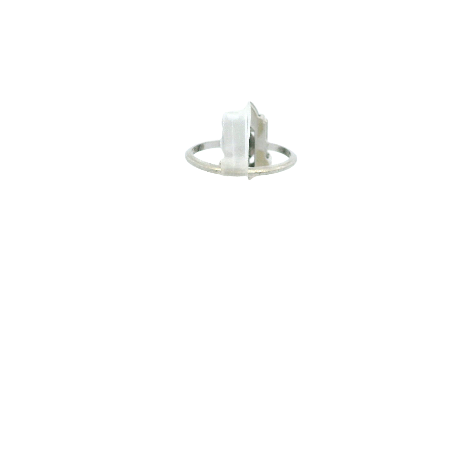 Vintage 18KWG Enamel Fashion Ring