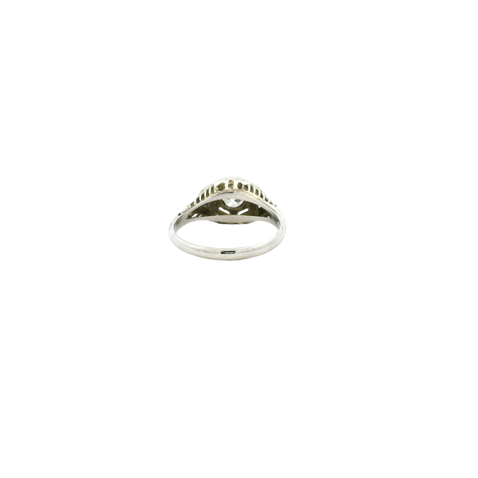 Vintage 18KWG Engagement Ring