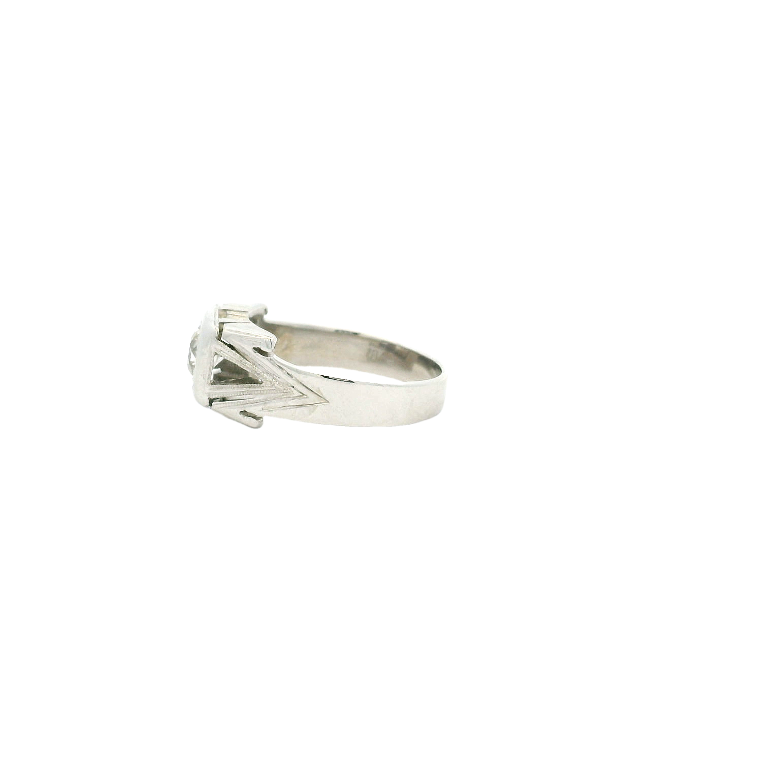 Vintage 18KWG Engagement Ring