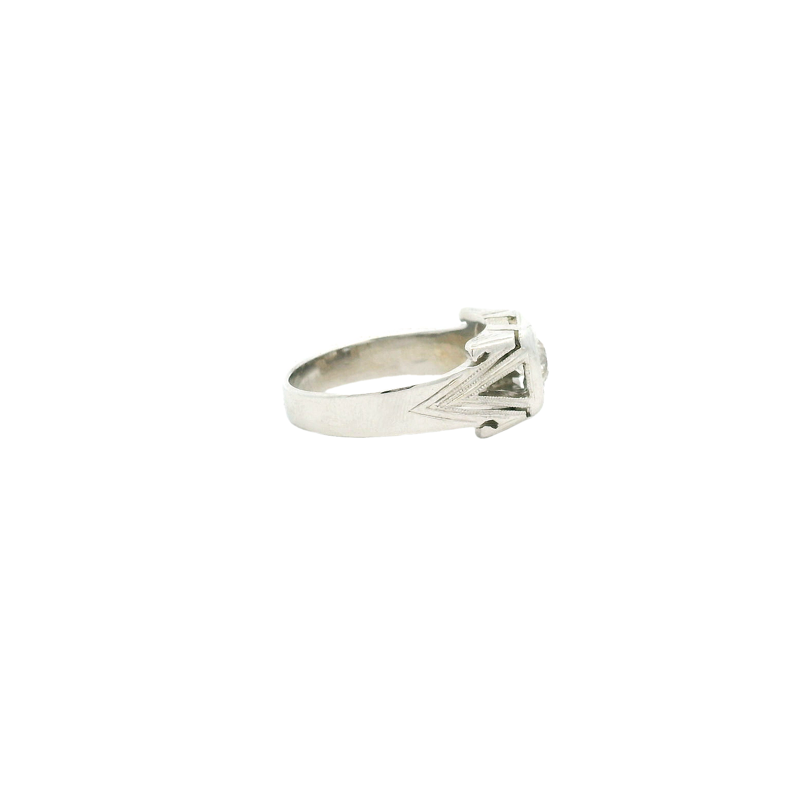 Vintage 18KWG Engagement Ring