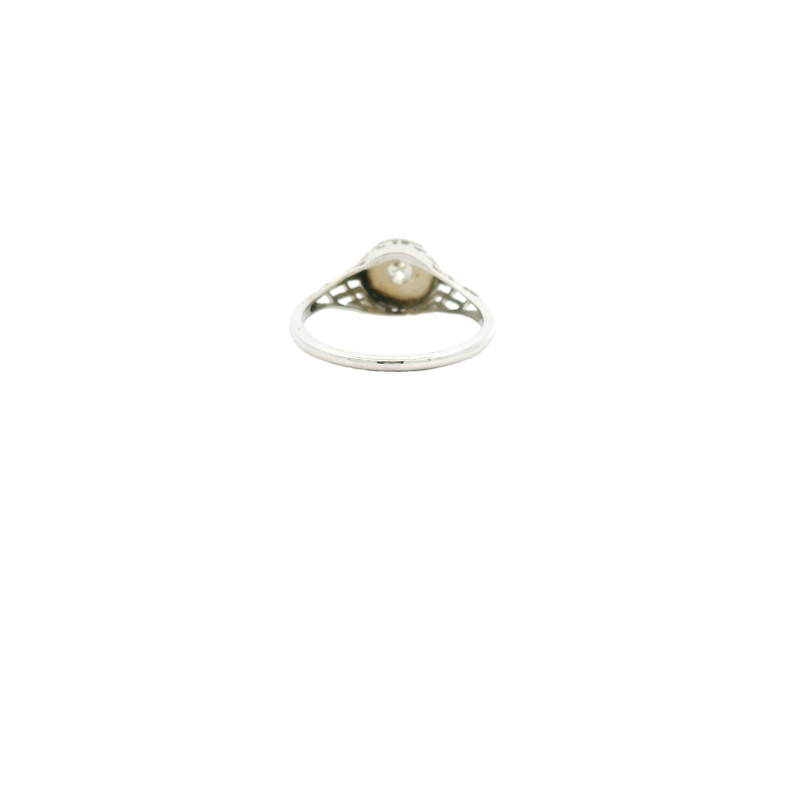 Vintage 14KWG Star Ring