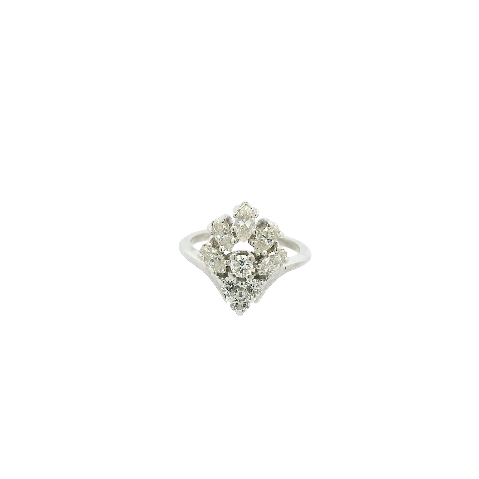 Vintage 14KWG Diamond Ring
