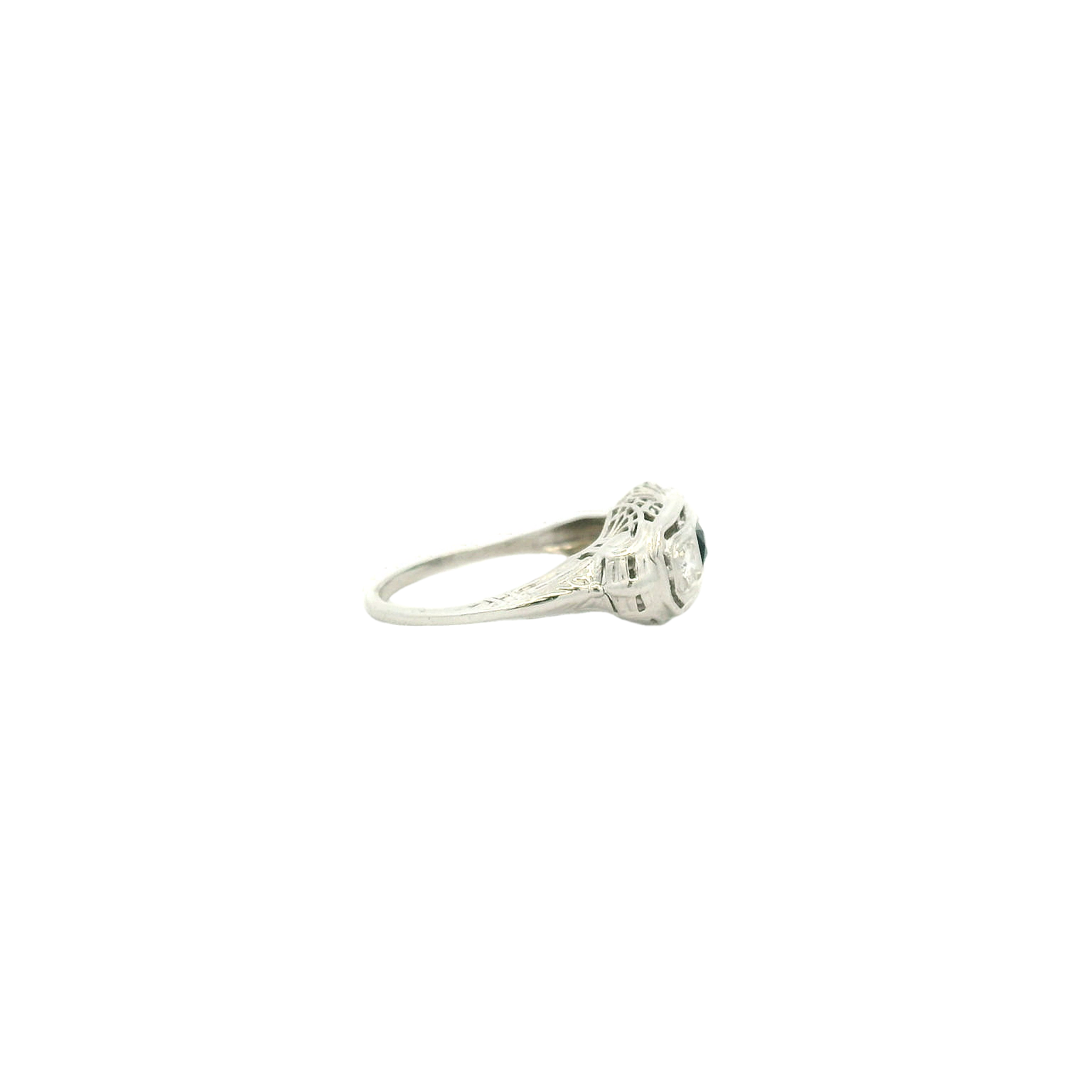 Vintage 18KWG Fashion Ring