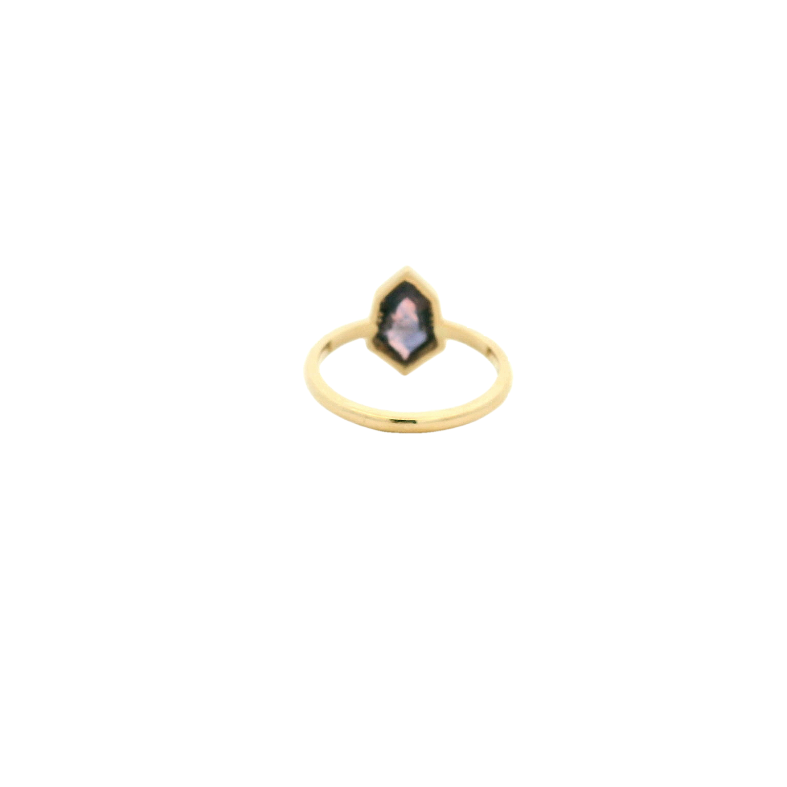 Vintage 14KYG Pink Sapphire Fashion Ring
