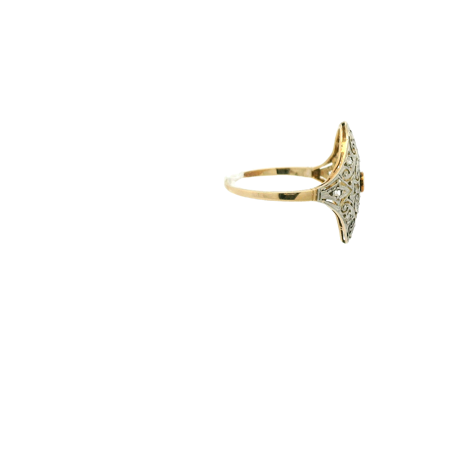 Vintage 18KYG and Platinum Fashion Ring