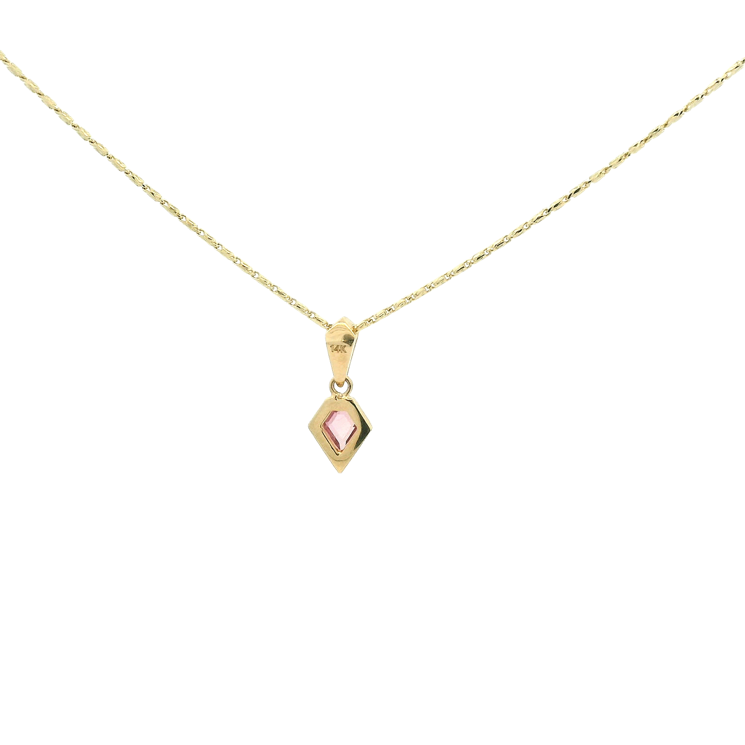 14KYG Fantasy Cut Sapphire Pendant