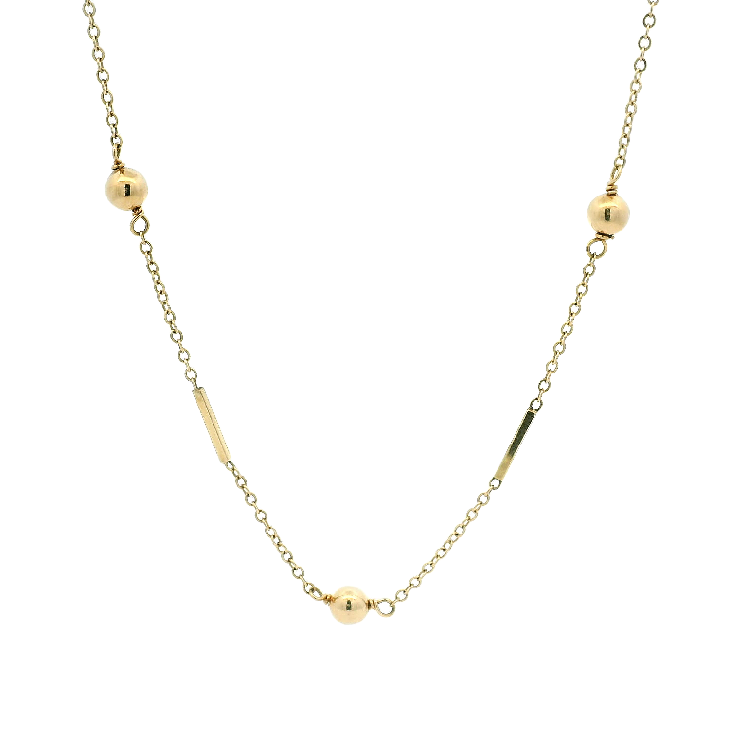 Vintage 14KYG Bead Chain