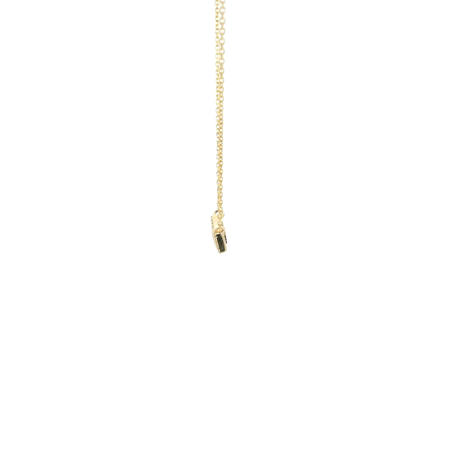 14KYG Fantasy Cut Sapphire & Diamond Necklace