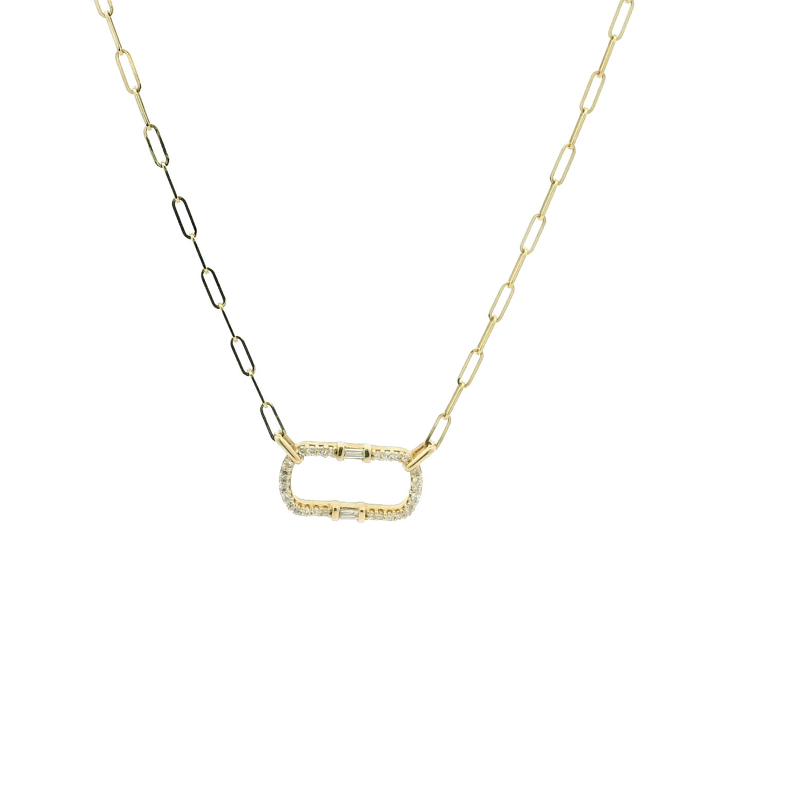 14KYG Fancy Link Diamond Necklace