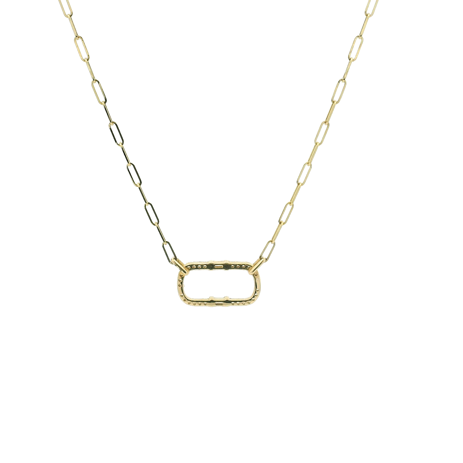 14KYG Fancy Link Diamond Necklace