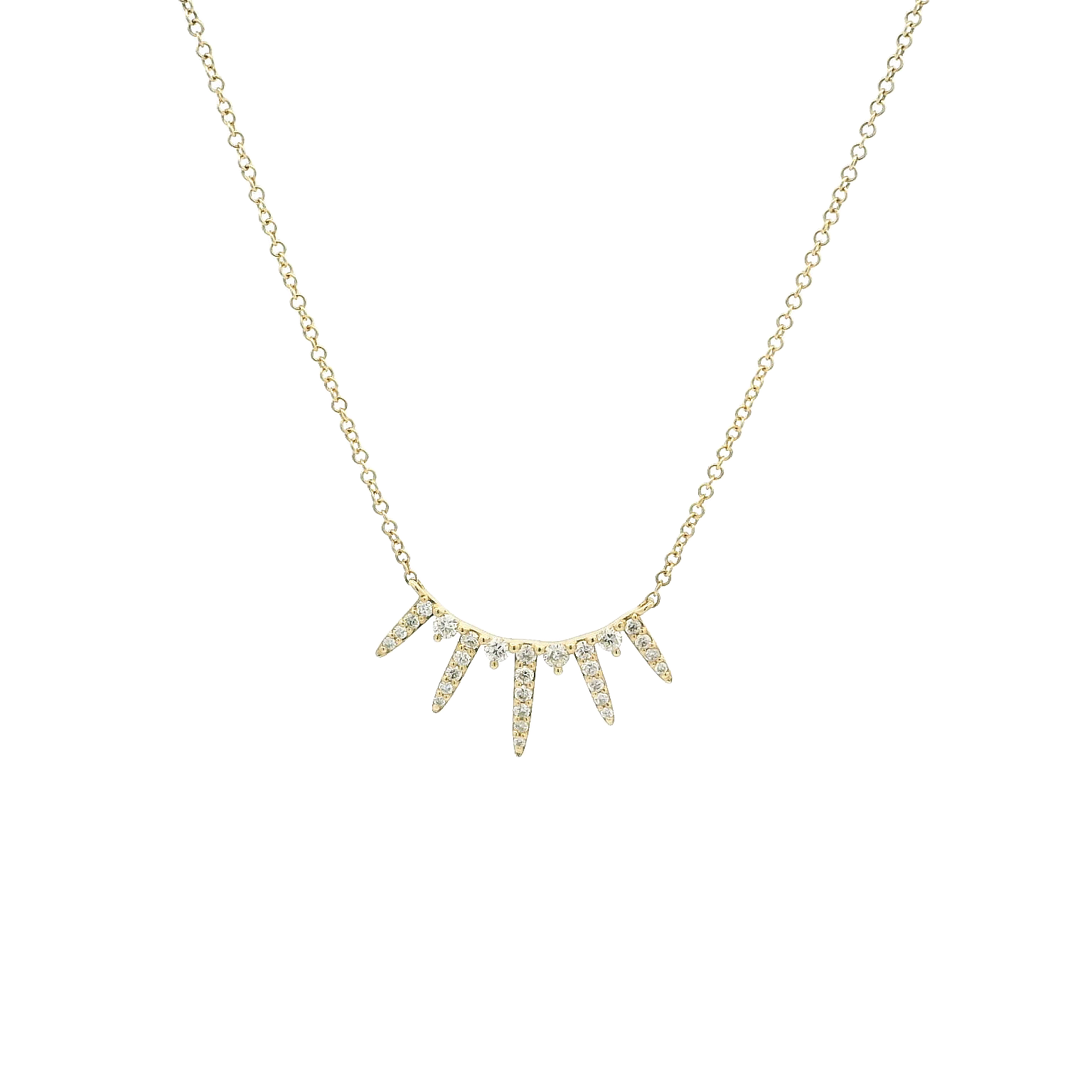 14KYG Diamond Spike Necklace