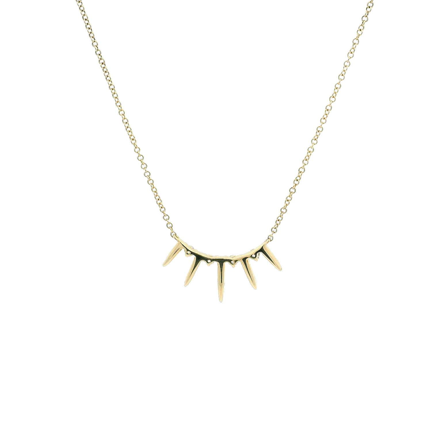 14KYG Diamond Spike Necklace