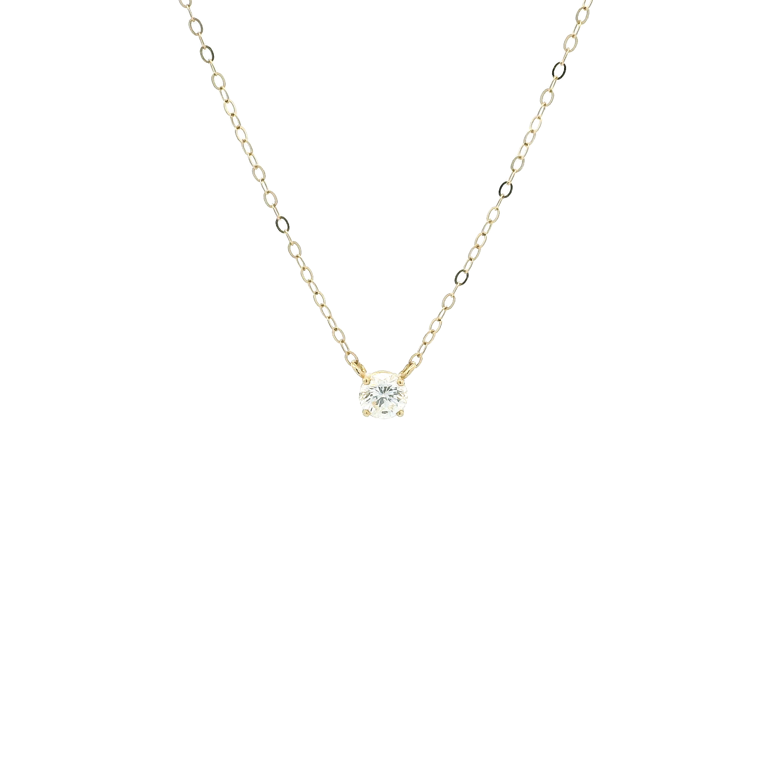 14KYG Diamond Solitaire Necklace