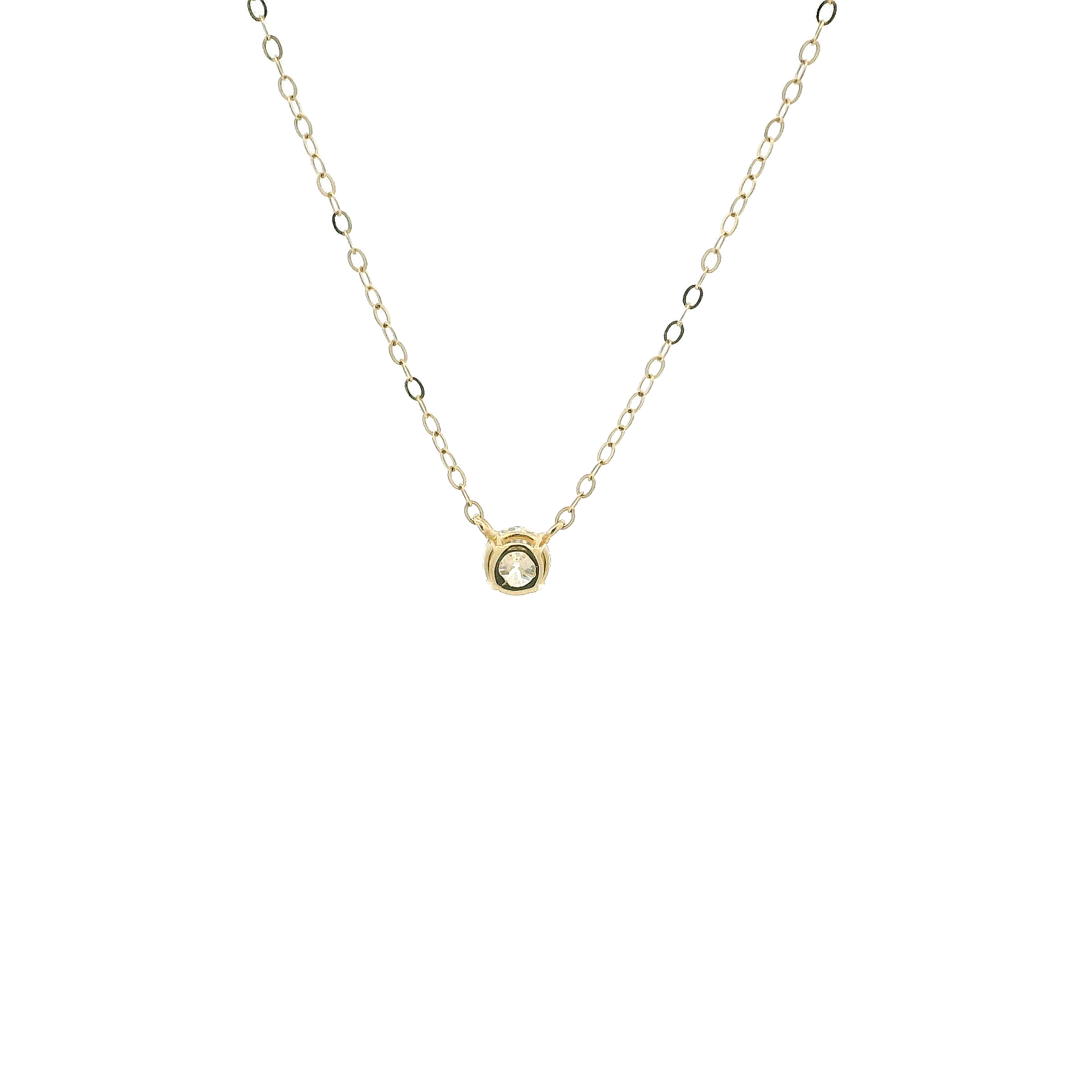 14KYG Diamond Solitaire Necklace
