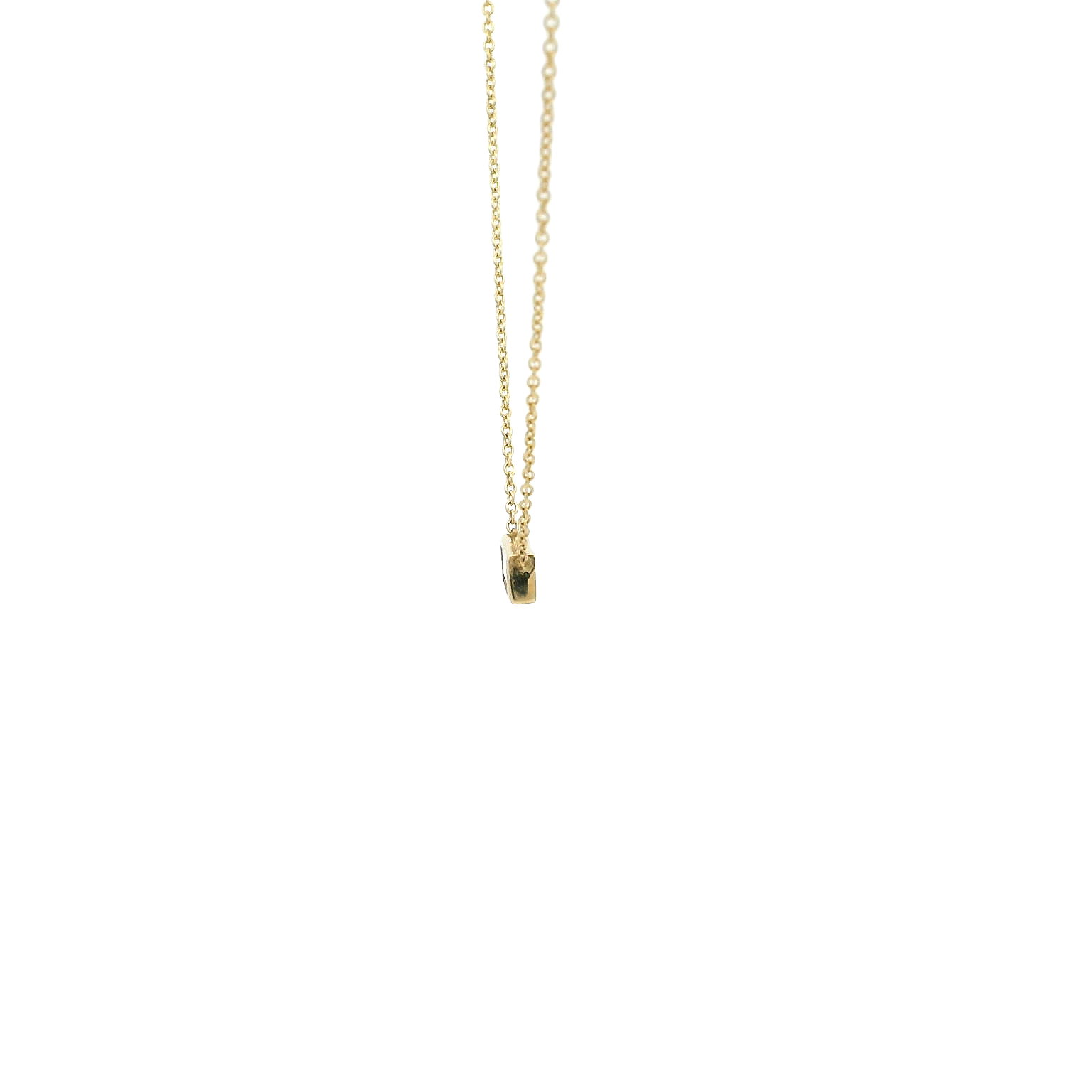 14KYG Baguette Solitaire Necklace