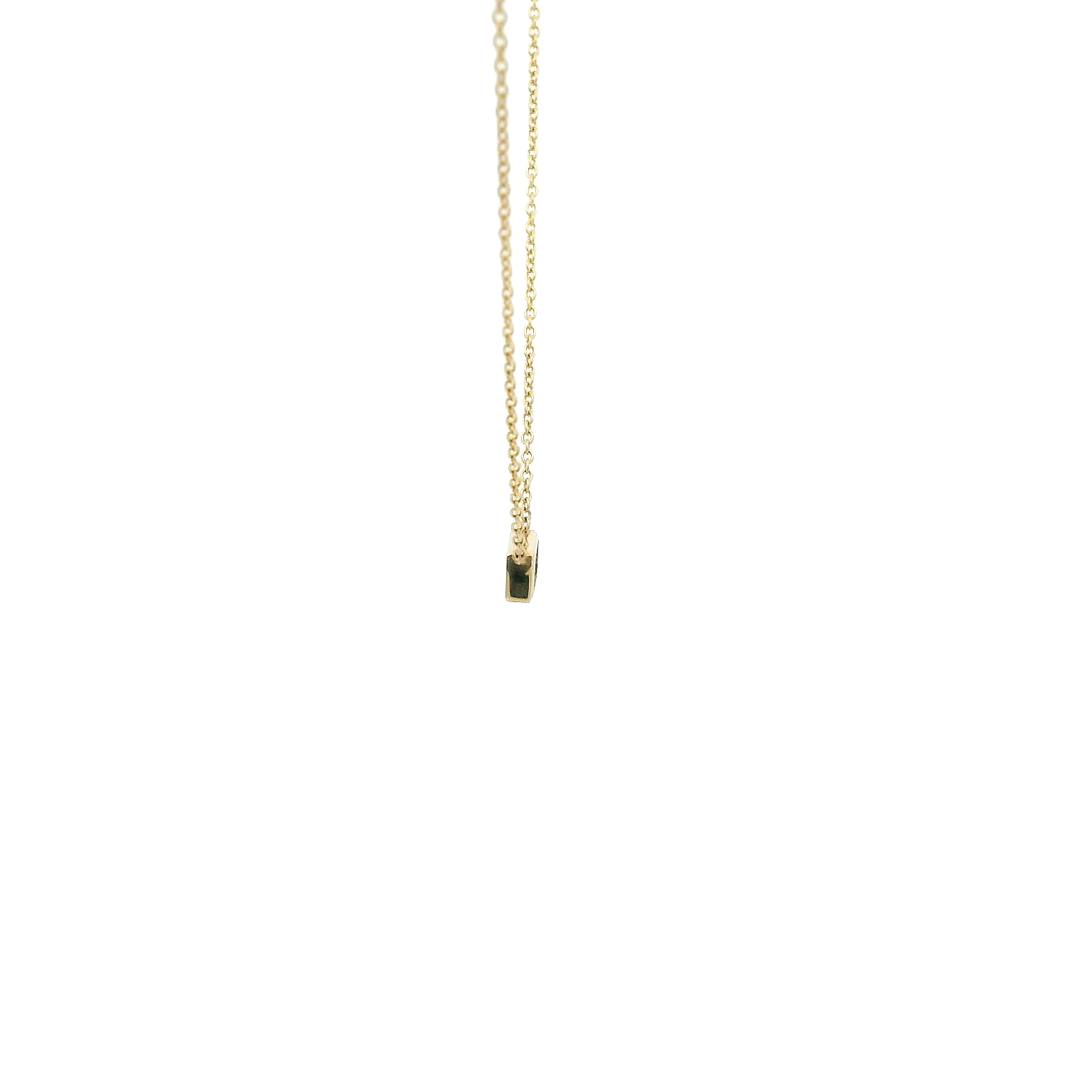 14KYG Baguette Solitaire Necklace