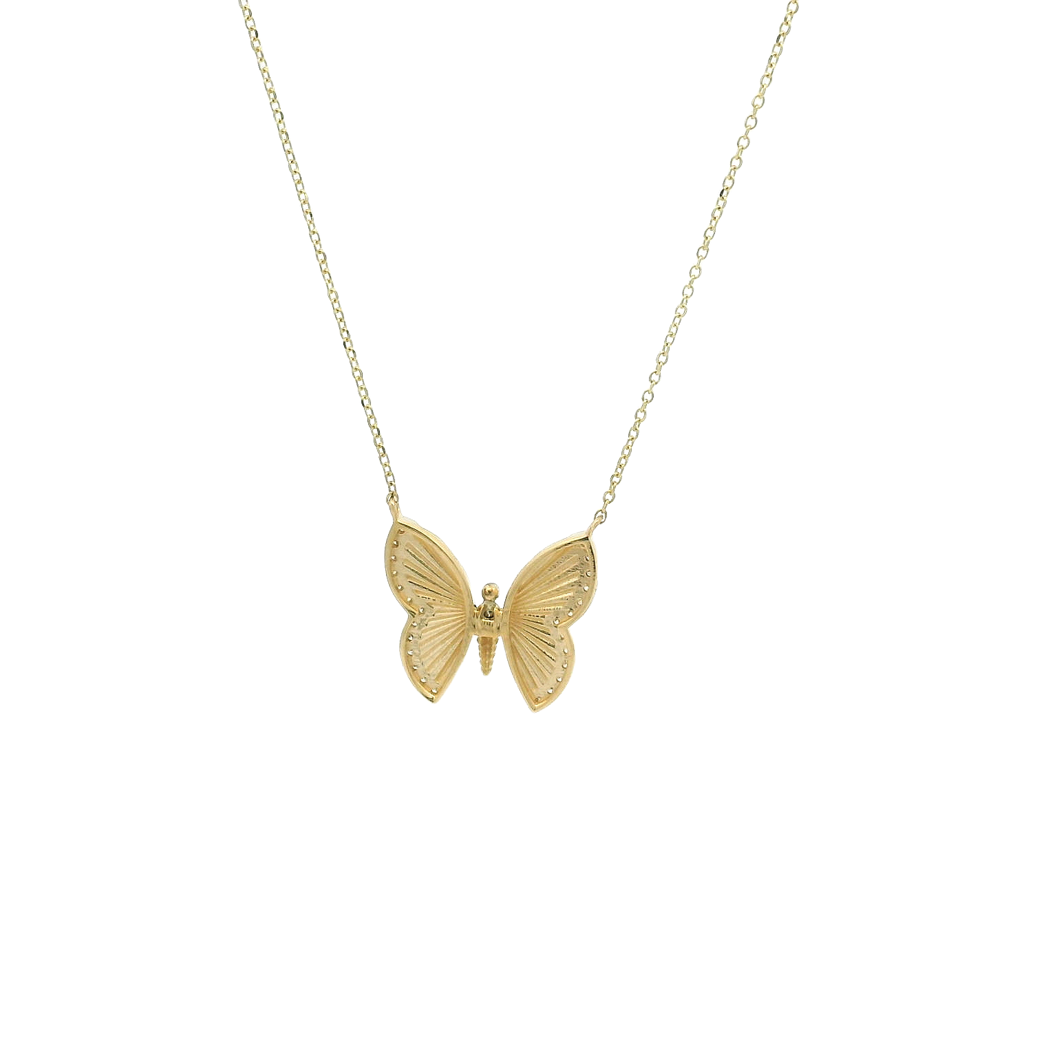 14KYG Diamond Butterfly Necklace