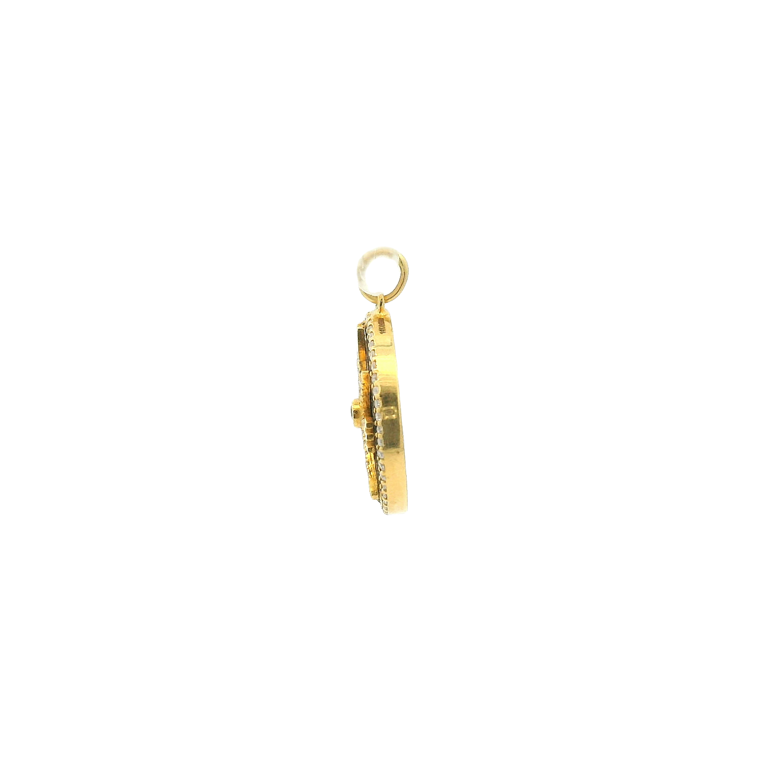 14KYG Diamond Compass Pendant