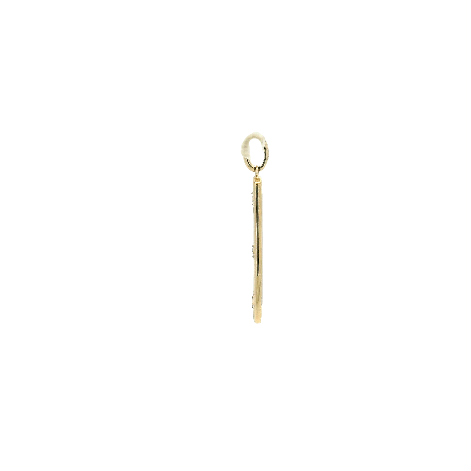 14KYG Satin Bar Pendant